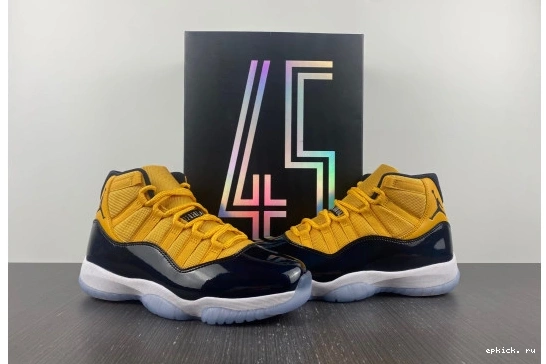 Rep EP AJ11 black Air and Jordan yellow 11 0322
